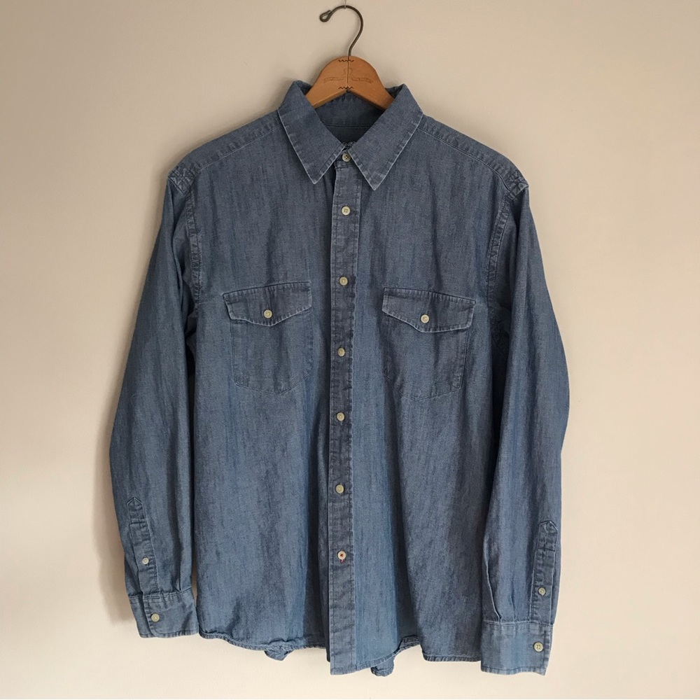 Eddie Bauer Denim Western Shirt